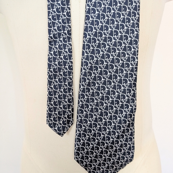 Vintage Dior Logo Tie - Picture 7 of 8